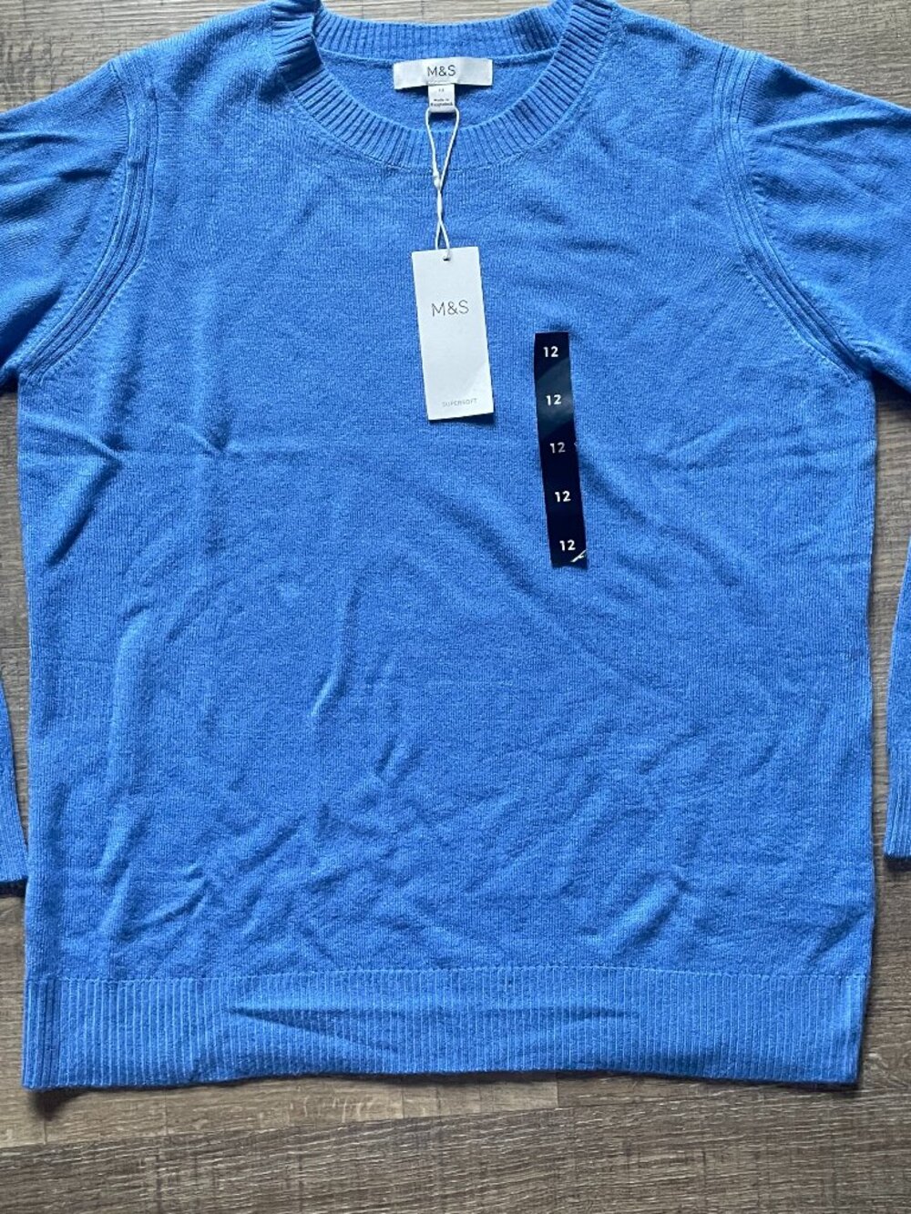 M&S Supersoft Crewneck Sweater β NWT β Bright Blue